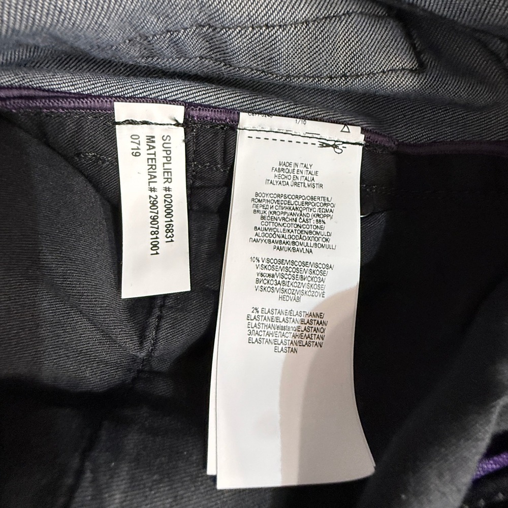 New Ralph Lauren Purple Label Pants 160 Slim Metallic Foil Plaid Velvet 27 - Picture 10 of 12